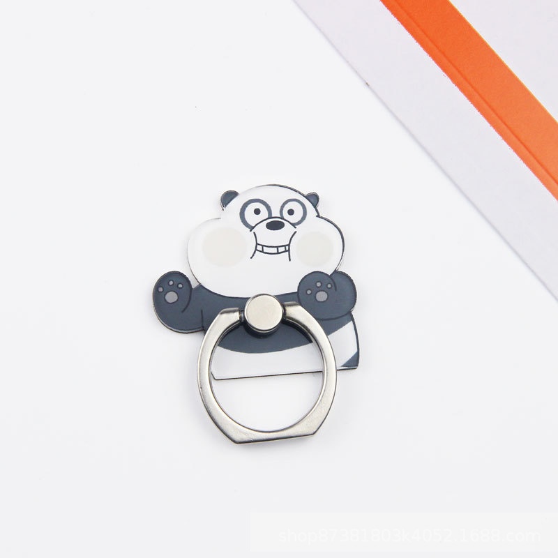 [24Gaya] Kartun Jari Cincin Gesper Ponsel Bracket Ekspresi Beruang Lucu Cincin Akrilik Gesper Ponsel Stand Holder