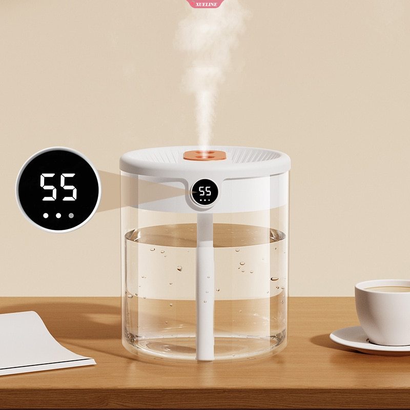 2l Humidifier Udara Nozzle Ganda Dengan Tampilan Kelembaban LCD Kapasitas Besar Aroma Diffuser Minyak Esensial Untuk Rumah, Kamar Tidur [ZXL]