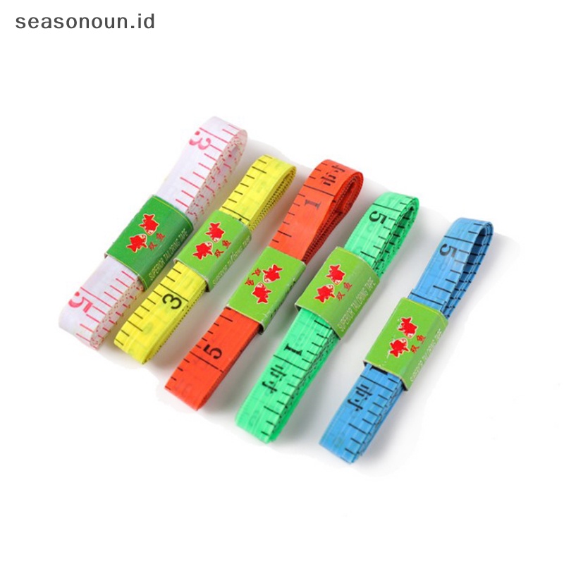 Seasonoun 1.5m Penggaris Pengukur Badan Jahit Tailor Tape Measure Mini Soft Flat Ruler.