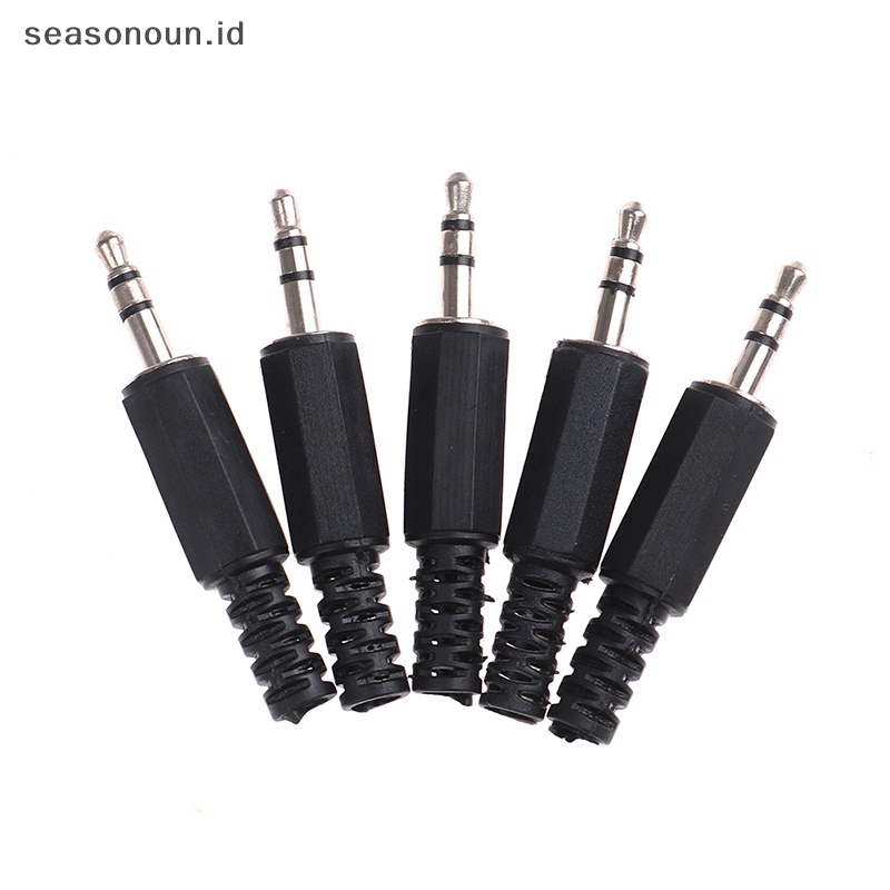 Seasonoun 3.5mm 3pole Audio Jack Plug Headphone Male Konektor Mono Stereo Diy Solder.