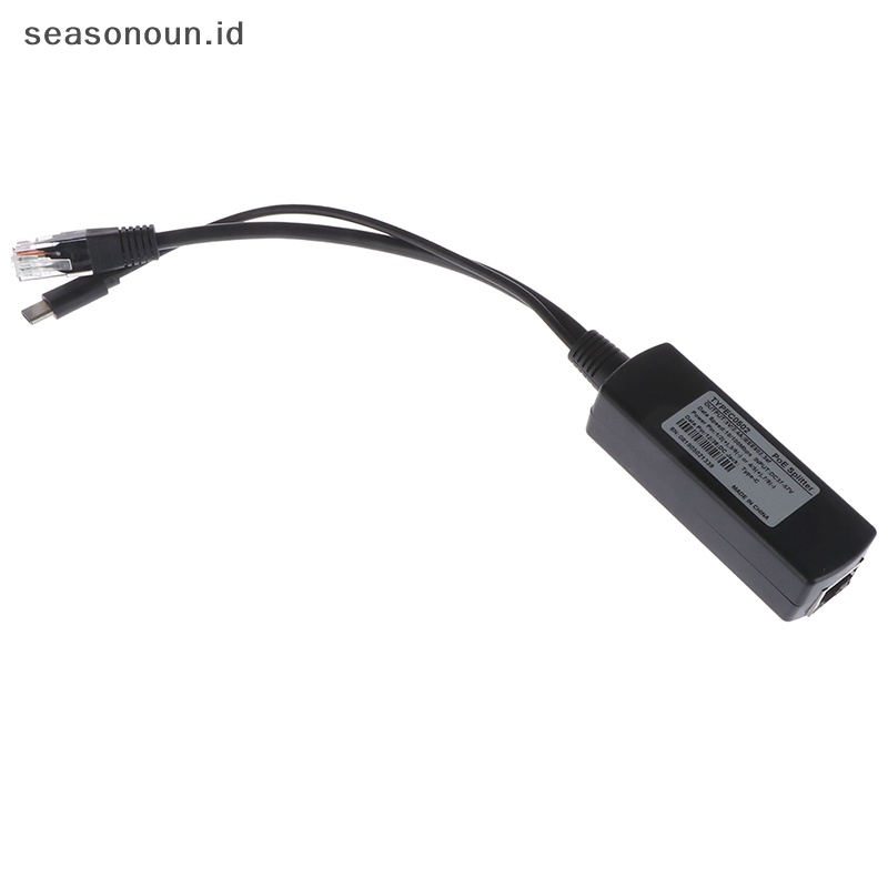 Seasonoun TYPE-c poe splitter usb 48v Ke 5v power over ethernet 802.3af Untuk raspberry.