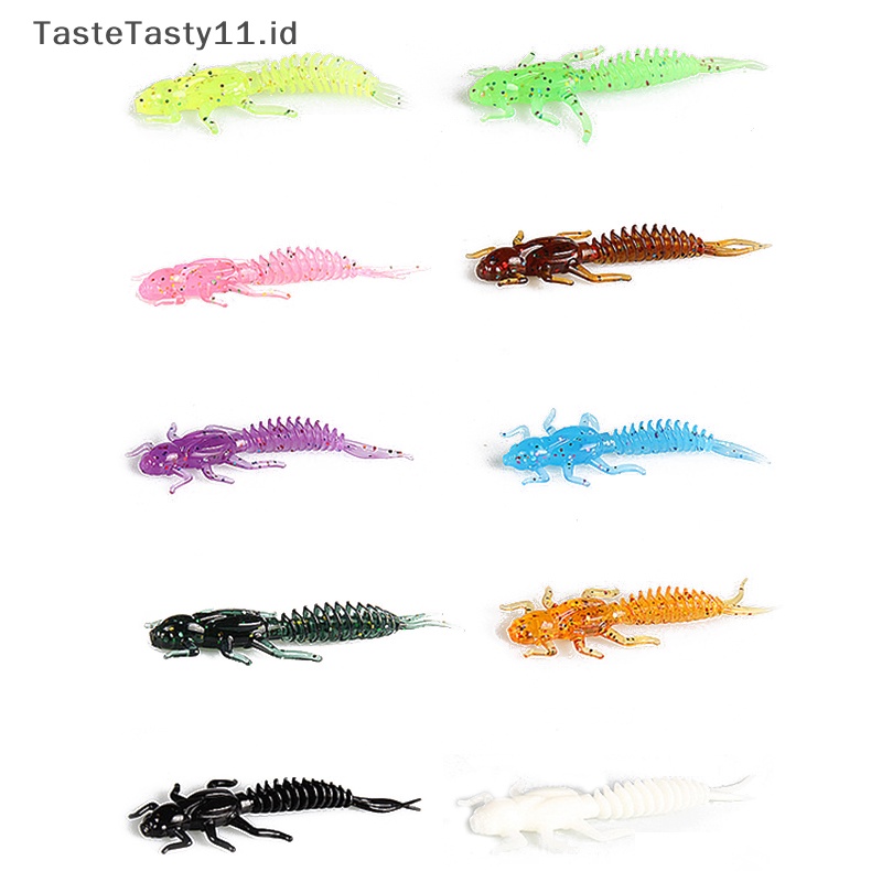 Tastetasty Soft Lures Umpan Plastik Lembut Larva 6cm/5cm Floag Renang Air Tawar Silikon Umpan Lembut Cacing Untuk Memancing.