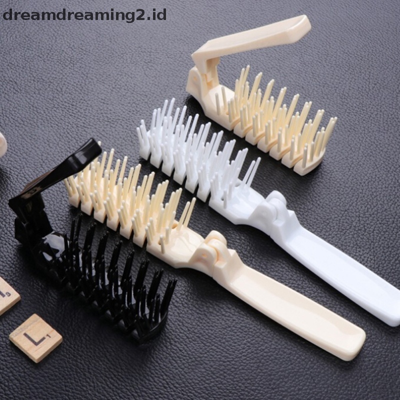 (drea) Sikat Rambut Lipat Plastik mini compact pocket size travel comb Comfort//