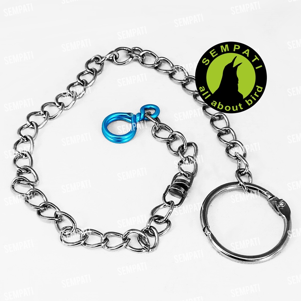 COD ⚡ RANTAI BESI UJUNG ALUMUNIUM UNTUK KAKI BURUNG NURI BEO BETET HANTU DLL