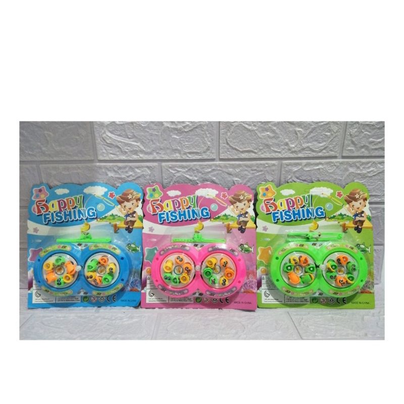 Mainan Anak Pancing Pancingan 2 Kolam Set | happy Fishing set