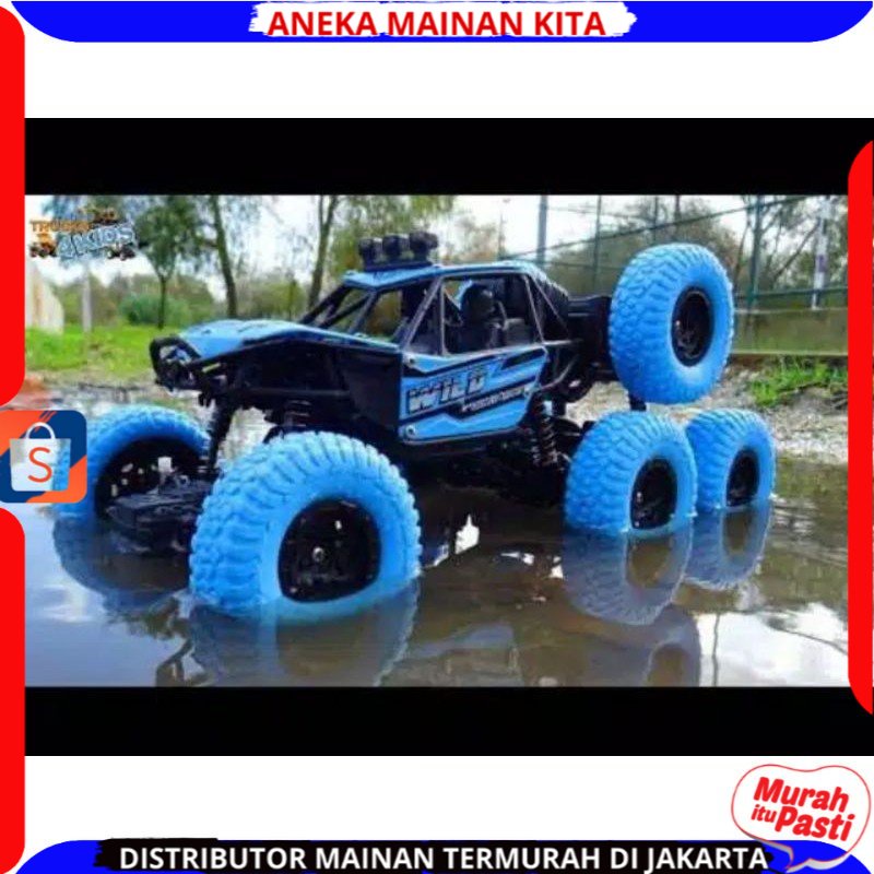 Mobil Remote Control 8 Roda Rock Climbing offroad 1:18 4WD Baterai Cas