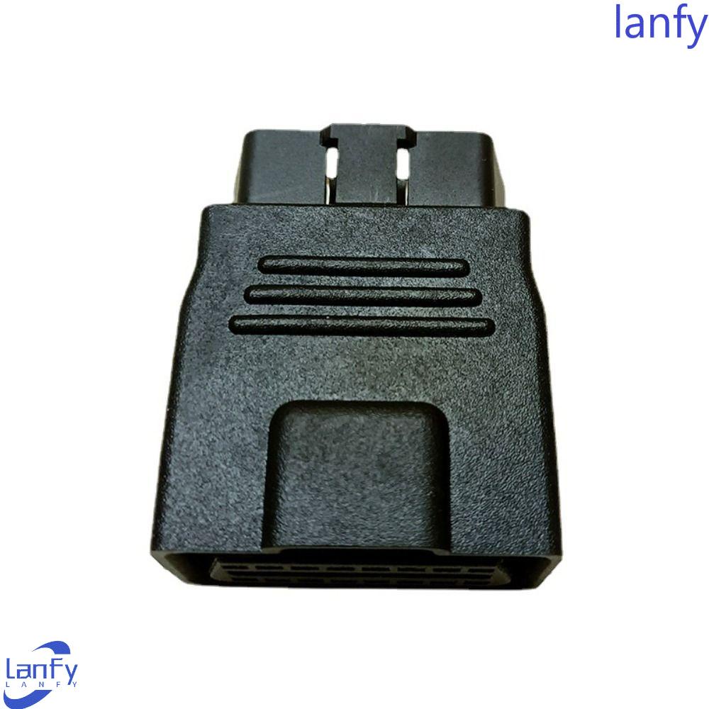 Lanfy Steker Diagnostik Mobil Truk Mengemudi Komputer 12V 24V OBD Socket Mengurangi Rontok Auto Scanner OBD II Konektor OBD2 Extension Cord Male to Female Colokan Ekstensi