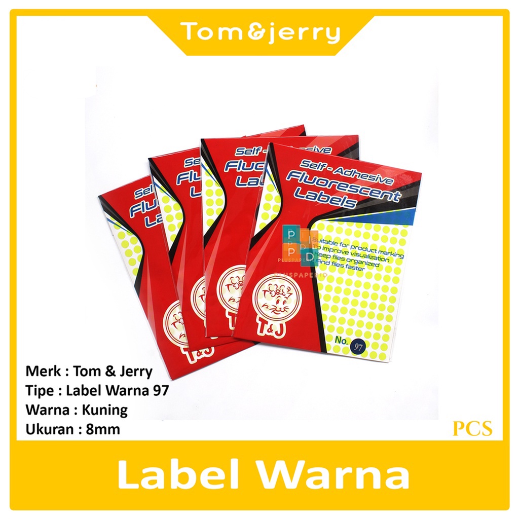 

TOM & JERRY - Color Dot Label 97 Warna Kuning - Pad