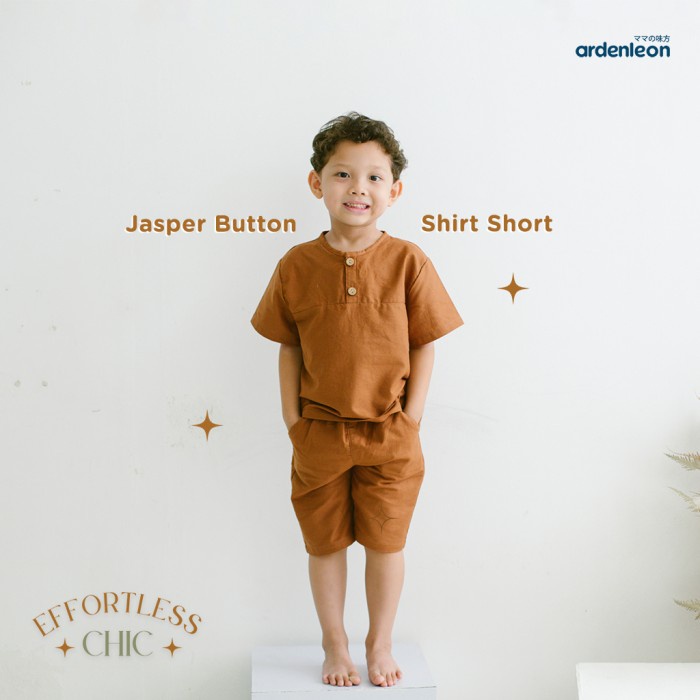 ARDENLEON - Jasper Button Shirt Short | Atasan Anak