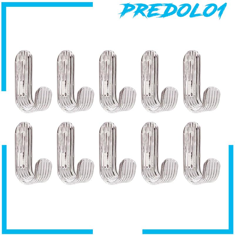 [Predolo1] 10pcs Kait Perekat Akrilik Bening Tempat Kunci Untuk Topi Gantung Baju Pintu