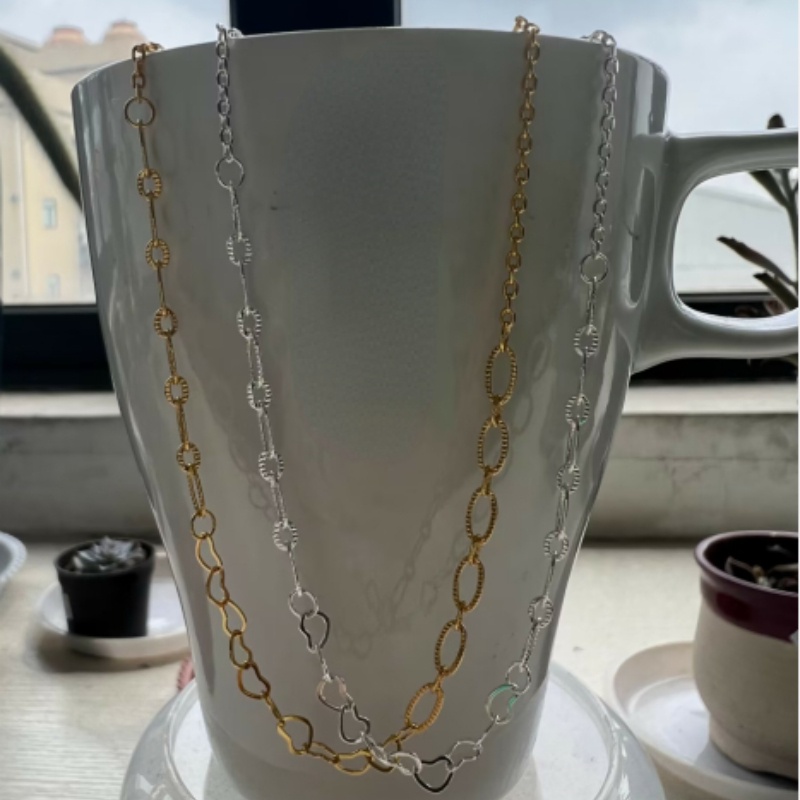 925 Sterling Silver Kalung 18 K Emas Rantai Jantung Mobil Bunga Salib Rantai Sambungan Adjustable Perhiasan Hadiah Wanita