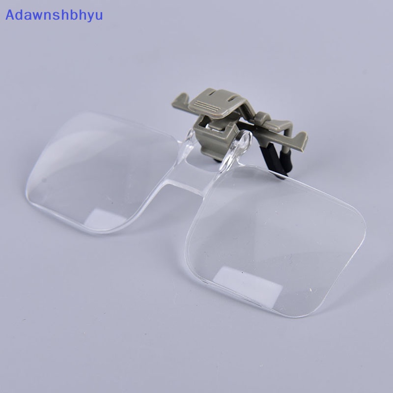 Adhyu Loupe Lensa Kacamata Lipat Pembesar Kacamata Clip On Precise Magnifier Flip Reparasi Jam Tangan Kacamata Eyewear Magnifier Loupe Appraisal Watch Repair Tool Unisex Rimmed Reading
