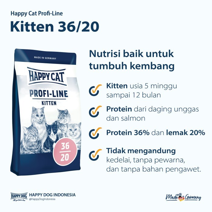 Happy Cat Profi-line Kitten 12kg Makanan Kucing Happy Cat Profiline
