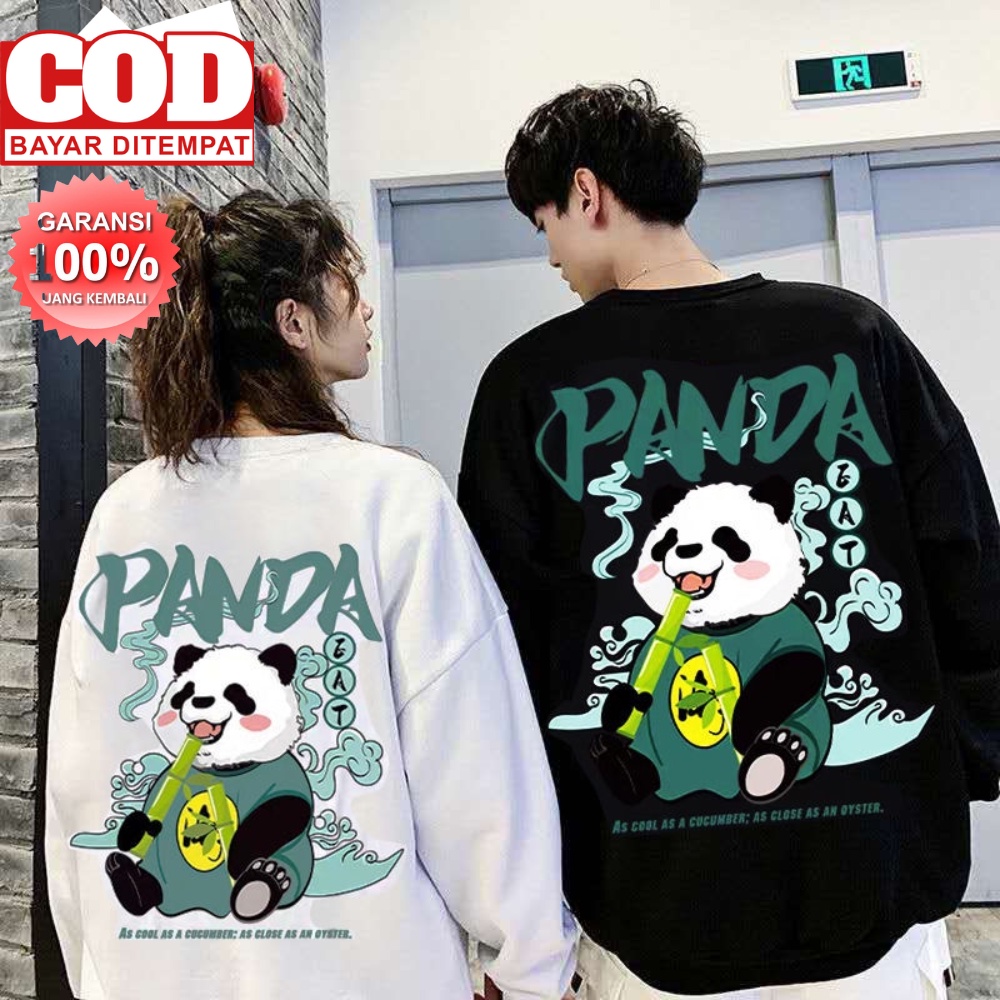 YULISTORE - PROMO COD Crewneck/Sweater Panda   Kekinian Cowok Cewek/Remaja Keren Terbaru Korean Styl