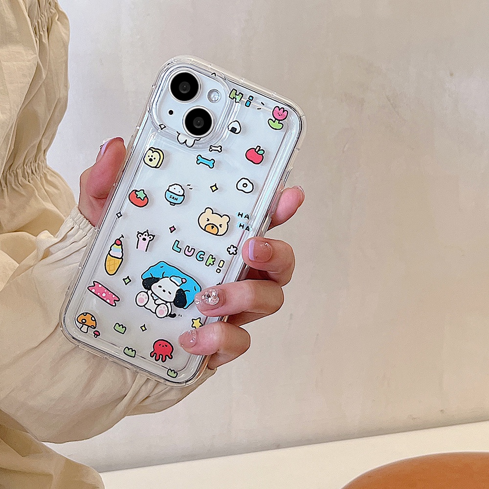 American Breakfast Food IPhone Case Kompatibel Untuk Iphone11 14 Pro Max 13 Pro Max12 IPhone X XS XR 7 8 Plus Ultra Hybrid Lembut TPU Back Phone Cover