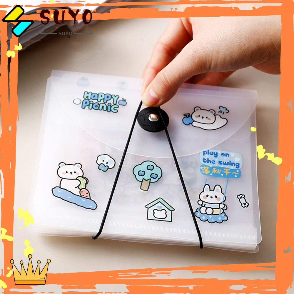 Suyo A6 Stiker Penyimpanan Buku Portable Tempat Penyimpanan Uang Folder Cash Bill Organize