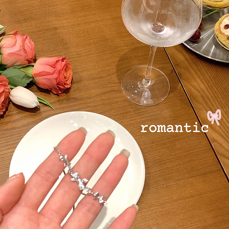 Gelang Gambar Busur Vermiculite Mewah Ringan Gadis Musim Panas Ornamen Tangan Baru