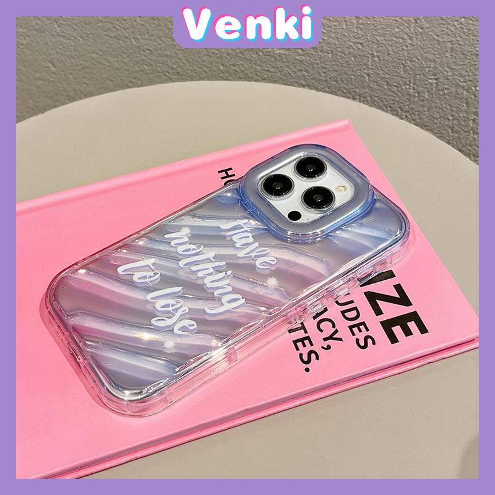 VENKI - For iPhone 11 iPhone Case Laser Reflective Transparent Phone Case TPU Soft Shockproof Airbag Case Protective English Alphabet Compatible with iPhone 14 13 Pro max 12 Pro