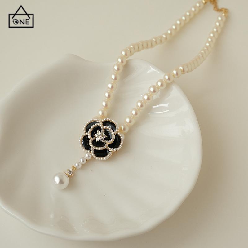 COD❤️Kalung Liontin Camellia Untuk Wanita Gaya Korea Fashion Accessories-A.one