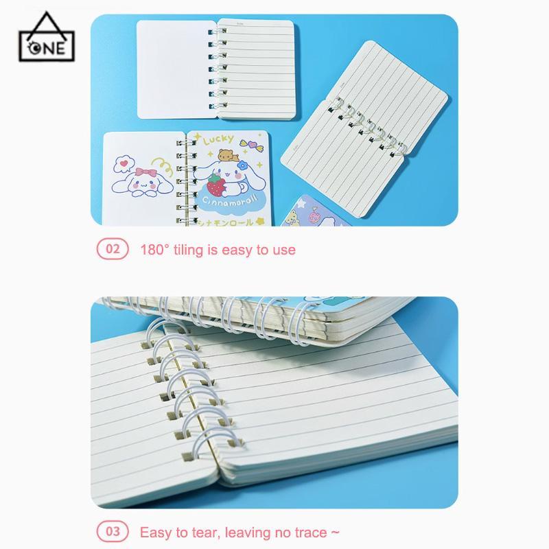 COD❤️A7 Cute Mini Coil Notebook Kartun Kuromi Girly Notepad Portable Portable Small Diary-A.one