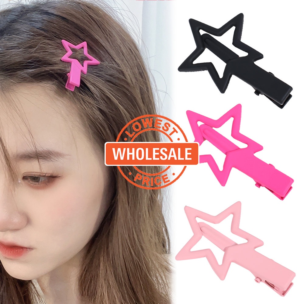 Grosir/y2k Style Sweet Women Hair Clip/Jepit Rambut Hip Hop Bintang Logam Gadis Panas/Ladies Simple Hair Pin/Jepit BB Cewek/Aksesoris Rambut Elegan