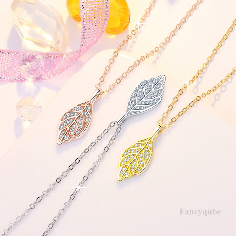 Leaf Charm Liontin Kalung Untuk Wanita Fashion Daun Perak Pendek Kalung Perhiasan Hadiah Ulang Tahun Wanita