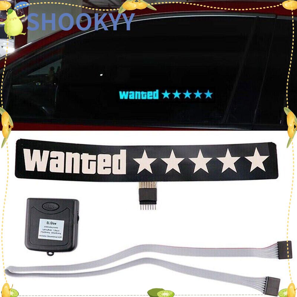 Chookyy LED Stiker Mobil Fashion Dekorasi Sticker Elektrik Wanted