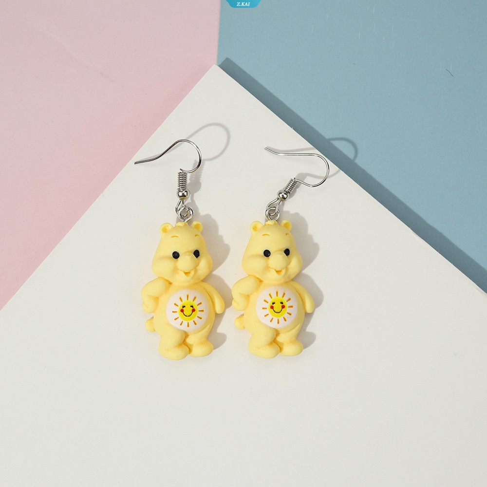 Mode Baru Resin Gummy Bear Menjuntai Anting-Anting Kartun Hewan Teddy Bear Anting Kreatif Drop Perhiasan Hadiah [ZK]