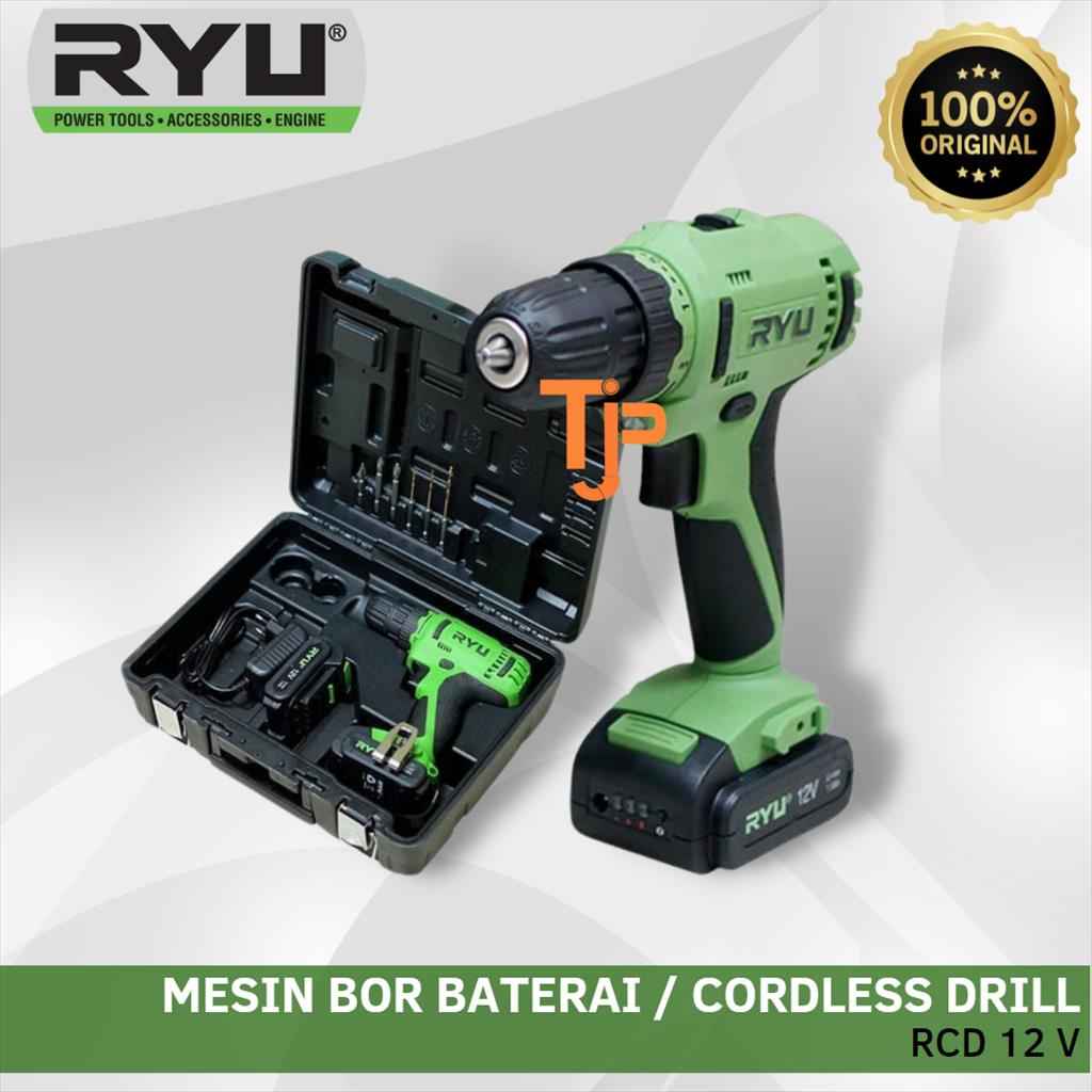 RYU MESIN BOR BATERAI RCD 12V / CORDLESS DRILL 12V