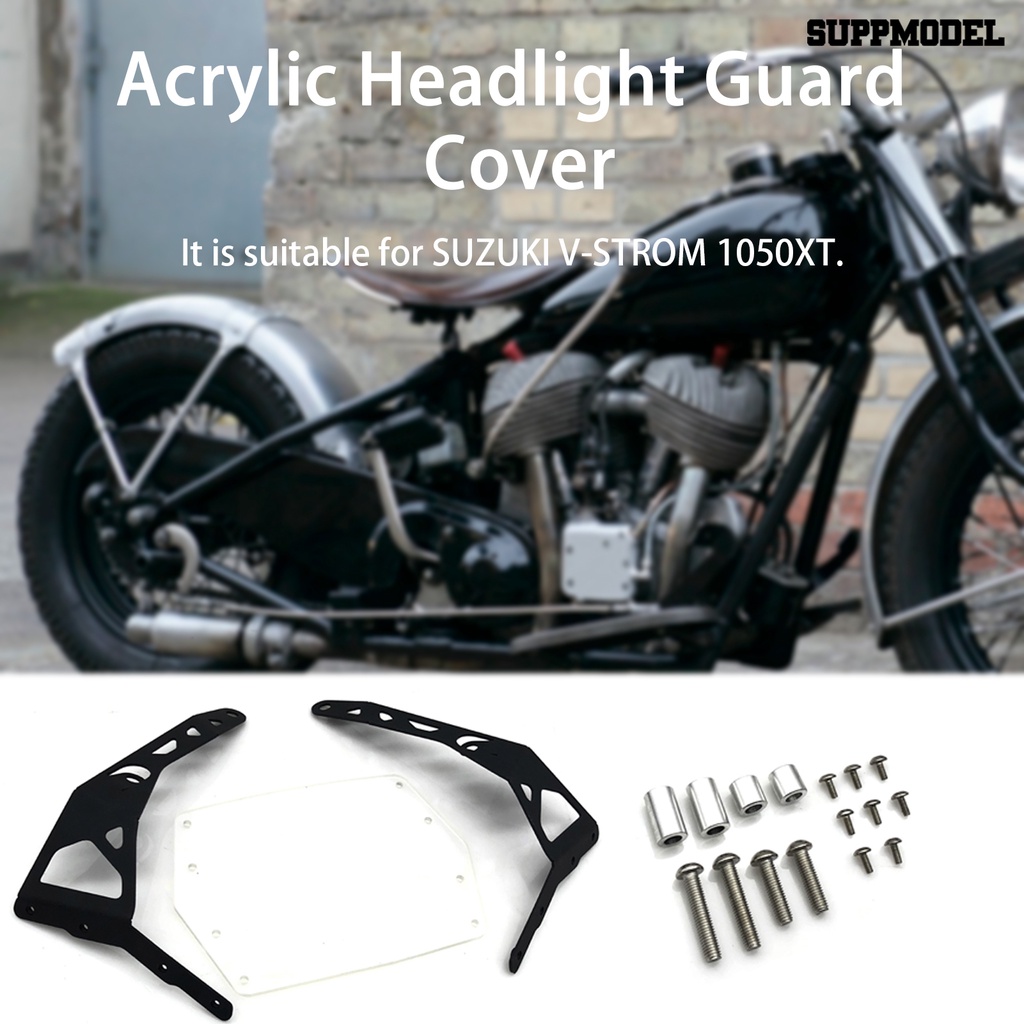 [SM Auto] 1set Cover Lampu Depan Tahan Karat Kekuatan Tinggi Modifikasi Perlindungan Anti-Oksidasi Pelindung Lampu Depan Motor Portabel Cover Untuk SUZUKI V-STROM 1050XT