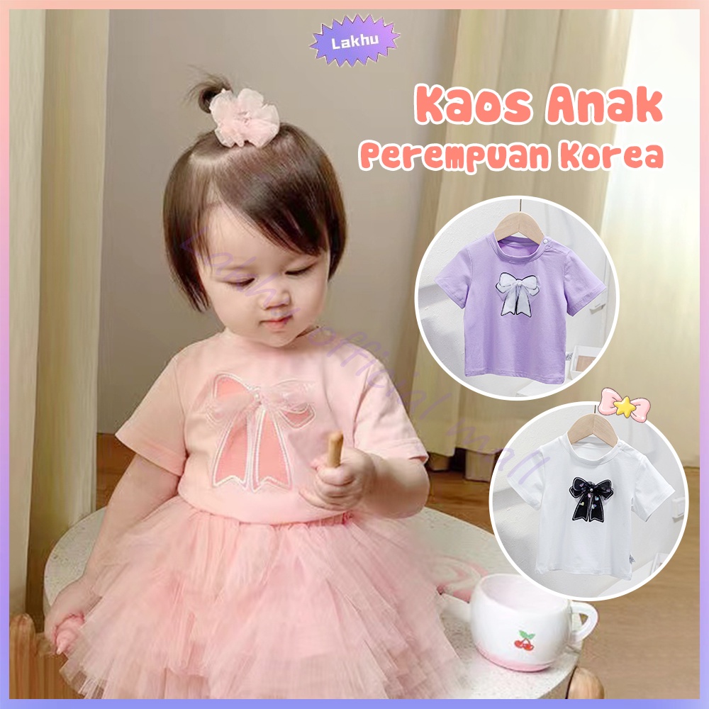 Lakhu Baju Kaos Anak Perempuan Lucu T Shirt Anak Perempuan Kaos Anak Motif Dasi