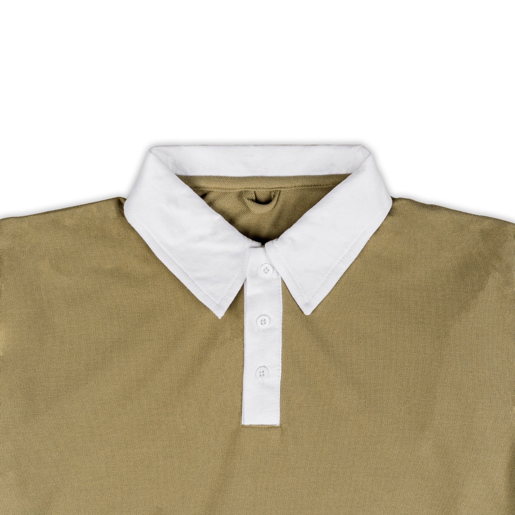 Long Sleeve Polo Shirt - Olive Nappa Milano