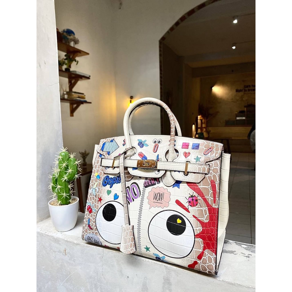 TAS WANITA IMPORT SUPER HIGH QUALITY HB021 EYE THEME SLING BAG PREMIUM