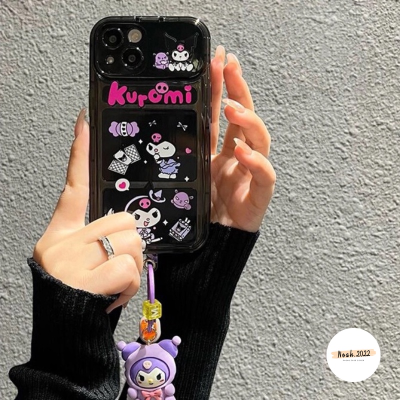 Casing Kuromi Kartun Lucu Untuk VIVO Y12 Y20 Y12i Y12s Y15 Y12A Y20i Y11 Y17 Y91C Y1S Y11s Y20s G Y20A Y20G Y30G Kreatif Flip Make Up Cermin Lembut Penutup Belakang Dengan Gelang Boneka 3D