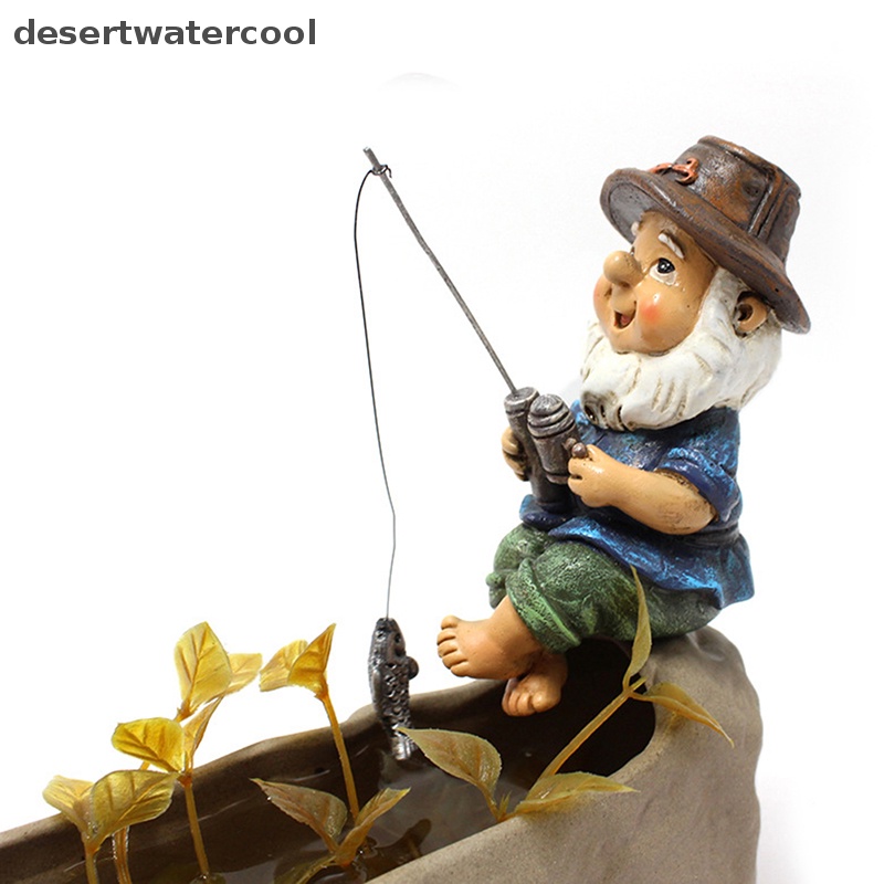 Deid Patung Resin Taman Gnome Mini Outdoor Gnome Ornamen Rumput Lucu Gnome Martijn