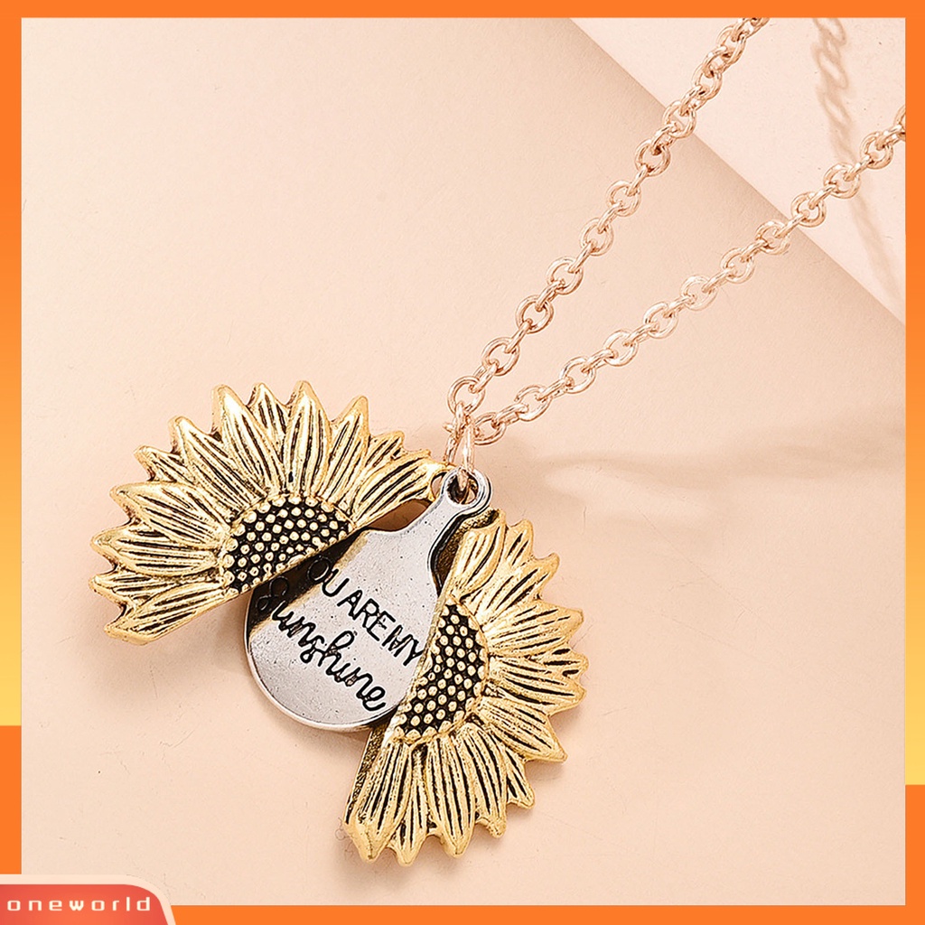 [ONE] Fashion Kalung Lustre Delicacy Fashion Aksesori Bohemia Bunga Matahari Indah Kalung Untuk Hadiah