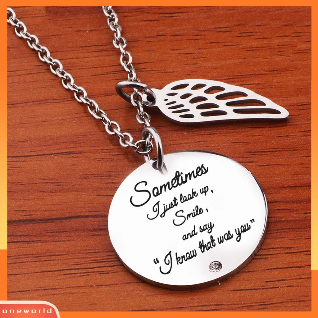 [ONE] Liontin Kalung Eye-catching Stainless Steel Necklace Jewelry Rantai Klavikula Dekor Untuk Wanita