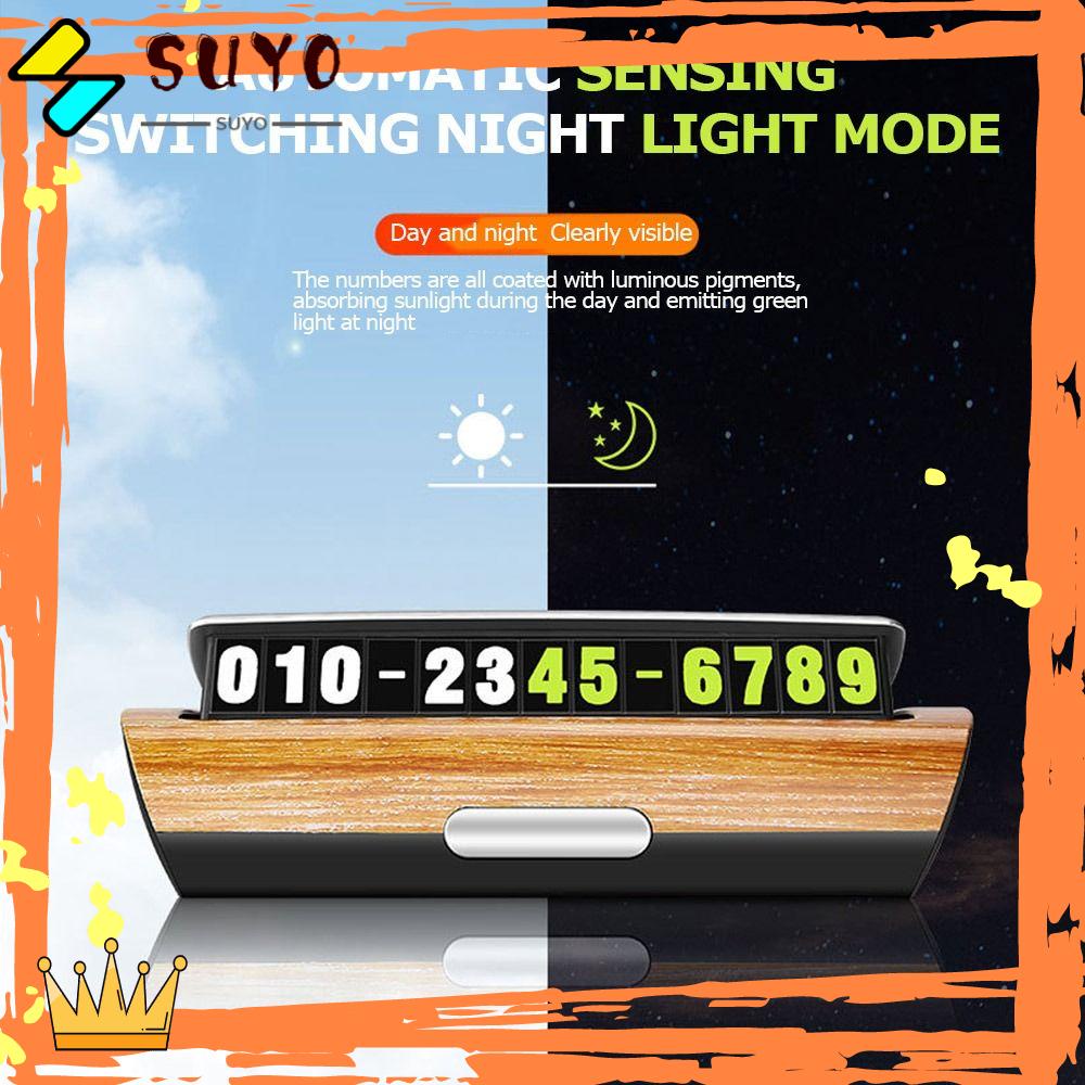 Suyo Tanda Parkir Sementara Mobil ABS Berkualitas Tinggi Aksesori Dekorasi Mobil Luminous Auto Kartu Parkir