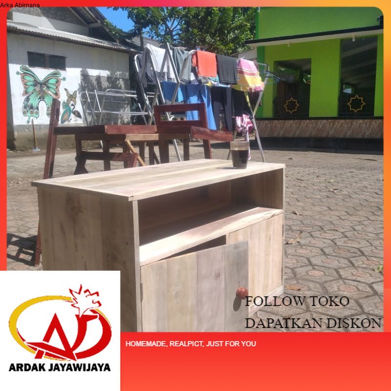 MEJA LEMARI KAYU SERBAGUNA 80X40X50