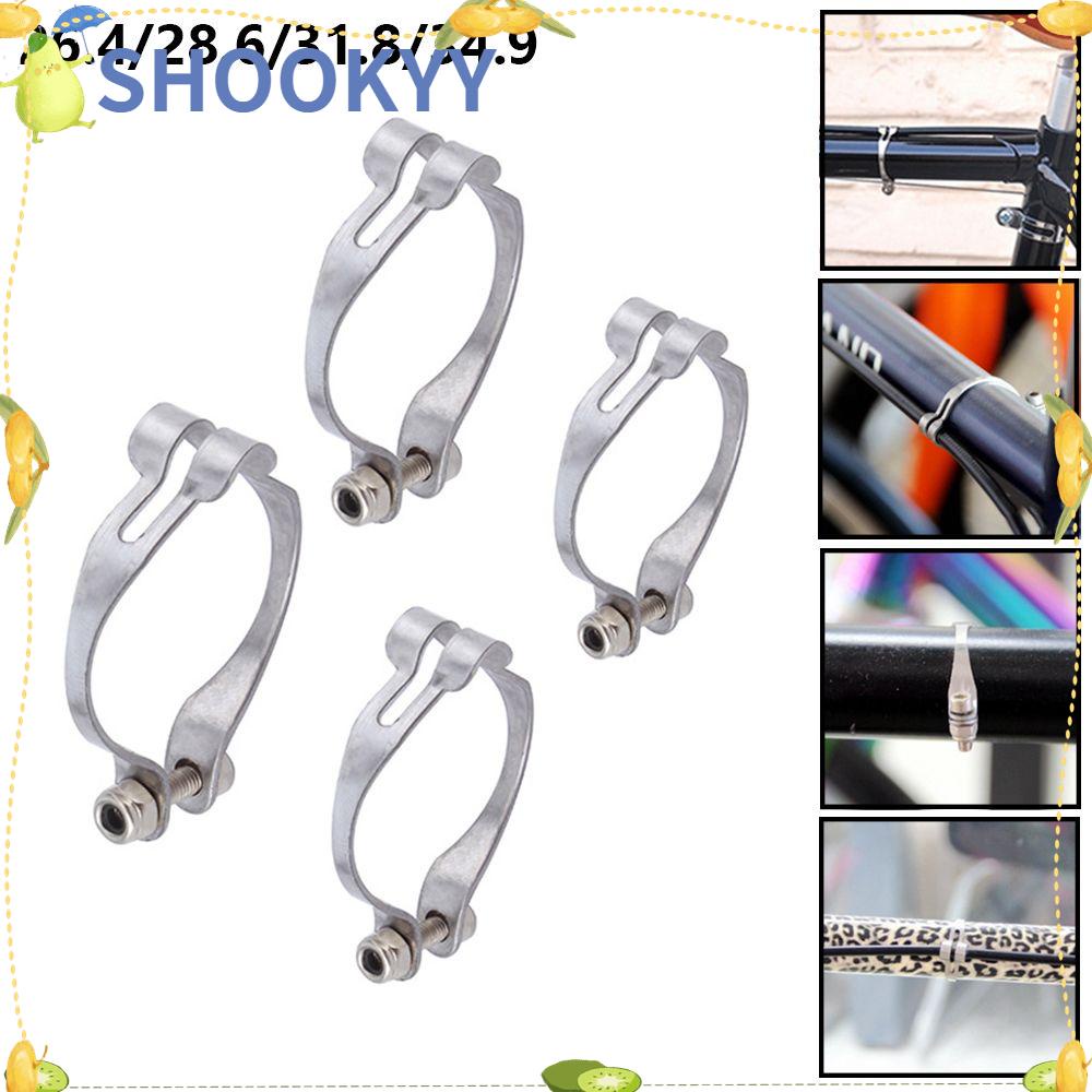 Chookyy Klem Jalur Rem 4ukuran Bagian Sepeda Kawat Stainless Steel Cincin Tetap