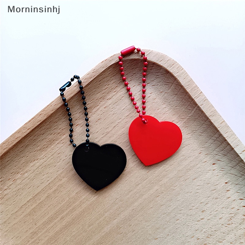 Mornin Handmade Berbentuk Hati Akrilik Gantungan Kunci Link Gantungan Kunci Dekoratif Kait Tas Liontin Handbag Pendant Accessorie Car Keys Chain id