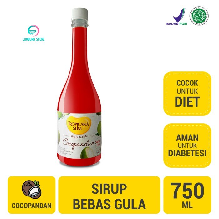 

Tropicana Slim Sirup Cocopandan Sirup Bebas Gula