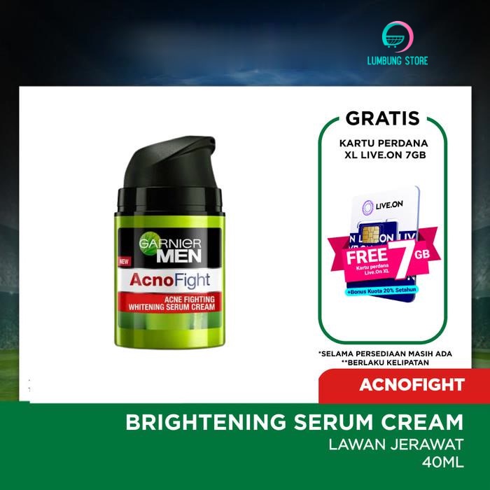 Garnier Men Acno Fight Brightening Serum Cream Gratis Live On