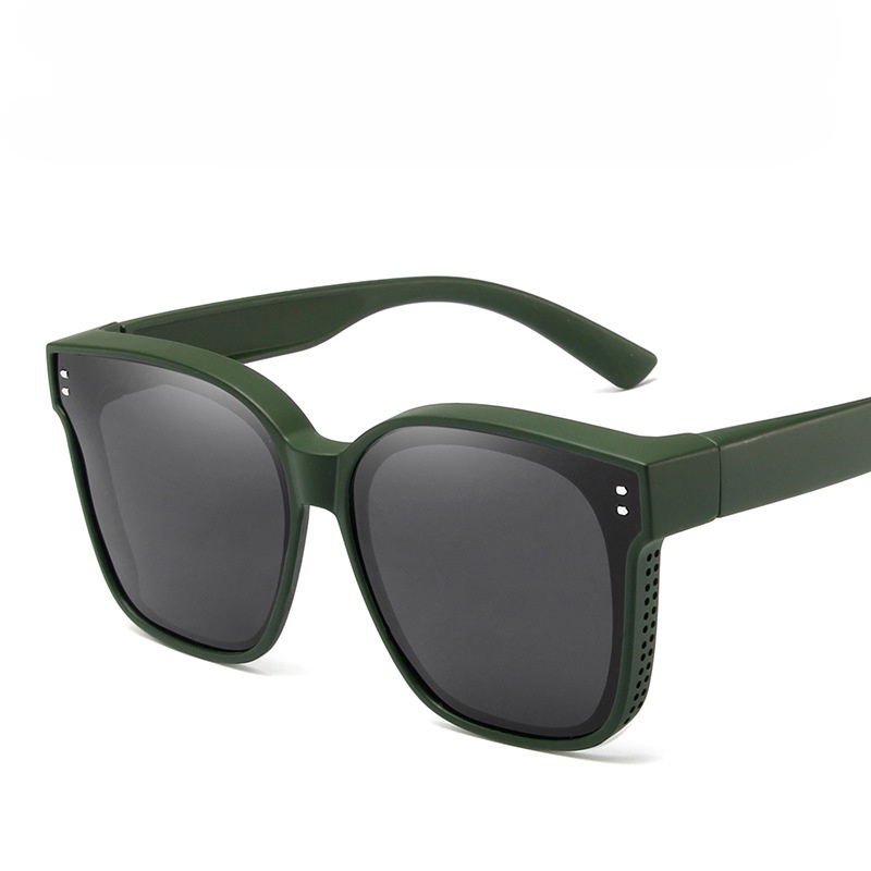 Fashion Cermin Polarized Set Perempuan Retro Miding Kacamata Tiktok Sunglasses