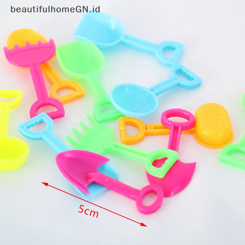 {Cantik} 4pcs /set Rumah Boneka Hias mini -Alat Gali model beach tool shoog scene~