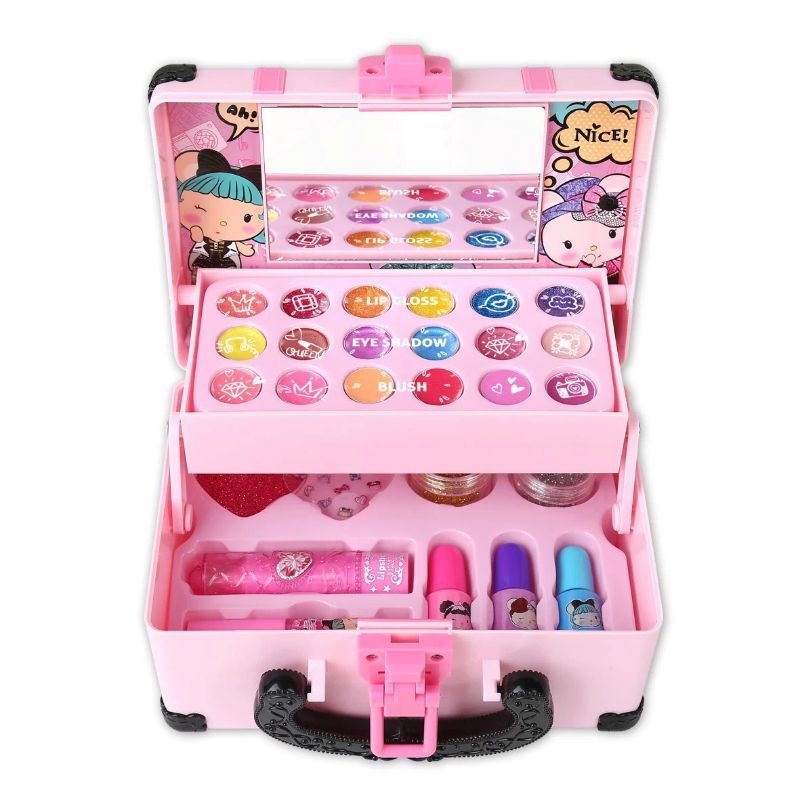 MAINAN MAKE UP ANAK PEREMPUAN MAINAN SET ANAK PEREMPUAN GIRL PRETEND PLAY MAKE UP  BLACK PINK MAINAN SET ANAK PEREMPUAN