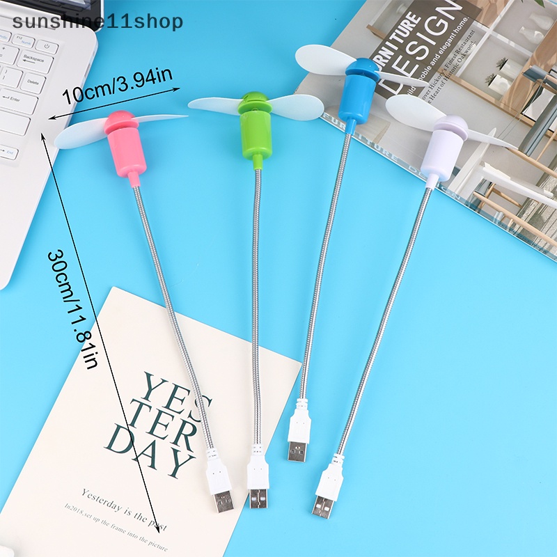 Sho Kipas Angin Mini USB Flexible Cooling Fan Mini Laptop PC Portable Cooler Untuk Komputer N