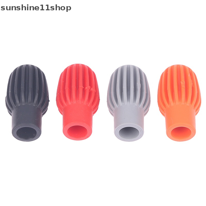 Sho 1pasang Drum Tongkat Kepala Karet Lengan Caps Silicone Drum Mute Damper N