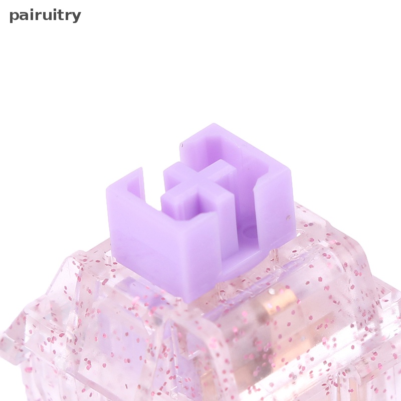 Prt 5pin RGB 30g 45g 62g 67g 80g force mx clone Untuk keyboard Mekanik 60m KeyFirst Bling Linear Switch Gold Sping Kristal Transparan PRT