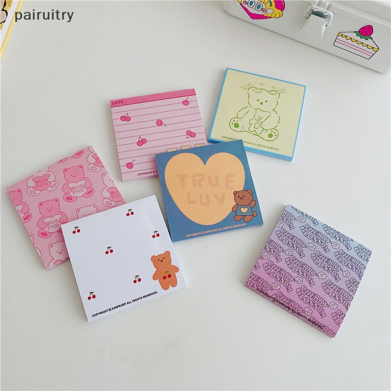 Prt 50lembar Sticky Notes Kawaii Stationery Lucu Memo Pad Notepad Tinggalkan Pesan PRT